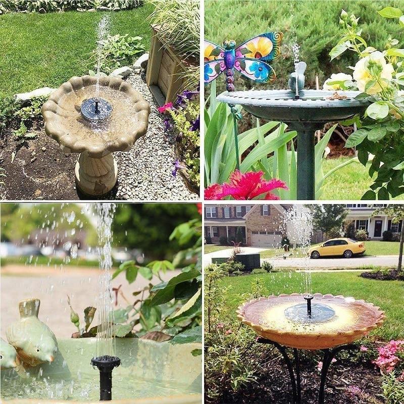 Rn Fontaine Extrieur de Jardin Fontaine a Eau Deco Jardin Fontaine Solaire  Mini Pompe a Eau Fontaine de Jardin en Pierr