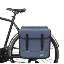 Double Sacoche de vélo 35 litres en toile bleue - Livraison offerte