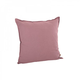 Coussin 40x40 de couleur mauve 100% coton avec fermeture à glissière - Livraison offerte