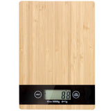 Balance de cuisine électronique en bois de bambou avec écran LCD - Livraison offerte