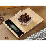 Balance de cuisine électronique en bois de bambou avec écran LCD - Livraison offerte