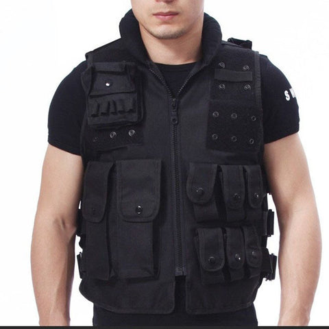 Gilet militaire style Rambo avec bretelles réglables - Livraison offerte