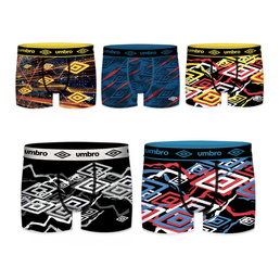 Lot de 5 boxers en coton de la marque Umbro - Livraison offerte