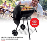 Barbecue sur pied avec cuisson au charbon de bois - Livraison offerte