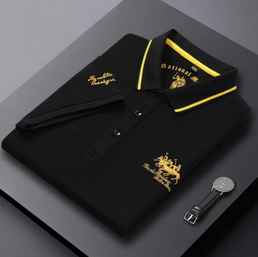 Polo brodé à manches courtes pour homme Collection Été 2024 - Livraison offerte