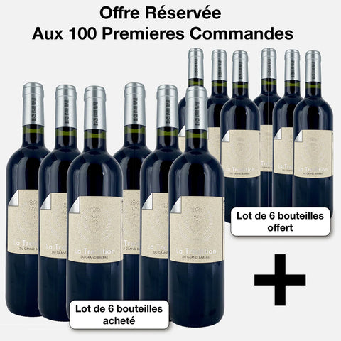 lot de 6 bouteilles château du Grand Barrail Cuvée Tradition + 6 bouteilles château du Grand Barrail Cuvée Tradition offertes
