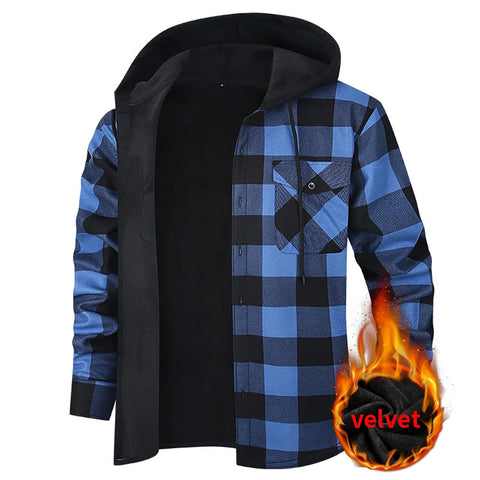 Chemise polaire épaisse doublée pour homme - Livraison offerte