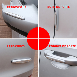 Lot de 4 bandes anti-choc pour voiture - Livraison offerte