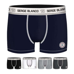 Lot de 5 boxers en coton de la marque Serge Blanco - Livraison Offerte