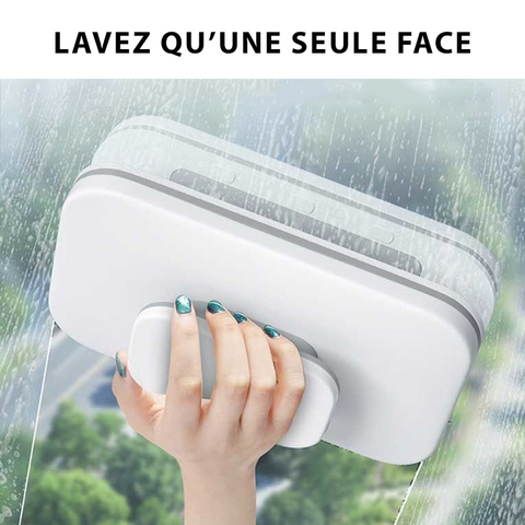 Nettoyeur De Vitres Magnétique Double Face - Raclette En Silicone, Éponge Intégrée, Pour Fenêtres De 20-35mm D'Épaisseur