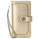 Portefeuille en cuir pour femme avec porte monnaie intégré et puce RFID anti-vol - Livraison offerte