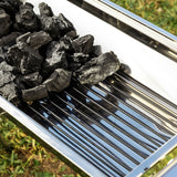 Barbecue pliable en acier inoxydable au charbon de bois - Livraison offerte
