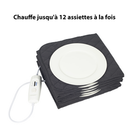 Chauffe-assiette électrique avec 4 niveaux de température et arrêt automatique après 60min - Livraison offerte