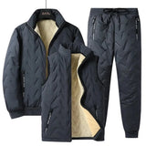 Ensemble chaud d'hiver doublé polaire pour homme - Livraison offerte