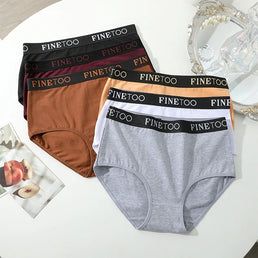 Ensemble de 5 culottes respirantes tailles hautes - Livraison offerte