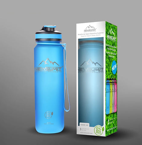 Gourde 1 litre avec sangle de transport robuste et matériaux réfléchissants afin de garder la fraîcheur – Livraison offerte