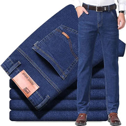 Jean droit extensible, confortable et décontracté pour homme - livraison offerte
