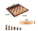 Jeu d'échecs, de dames, et backgammon, en bois - Livraison offerte