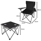 Lot de 2 chaises pliantes + 1 table pliante d’extérieur - Idéal pour le jardin, le camping, la pêche… Livraison offerte