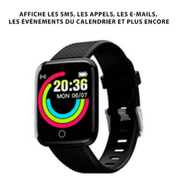 Montre Connectée Bluetooth avec fréquence cardiaque et pression artérielle intégrées + capteur d'oxygène sanguin - Livraison offerte