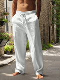 Pantalon léger respirant en coton chanvre pour homme - Livraison offerte