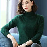 Pull épais chaud pour femme 100% vison cachemire - Livraison offerte
