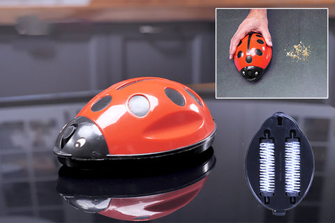 Ramasse miettes "Coccinelle" avec double brosse - Livraison offerte