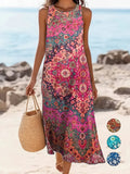 Robe d’été décontractée style bohème florale avec poches - Livraison offerte