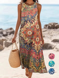 Robe d’été décontractée style bohème florale avec poches - Livraison offerte