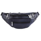 1 sac à bandoulière en cuir véritable + 1 Sac banane en cuir véritable - Livraison offerte