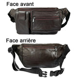 Sac banane Leonardo Verrelli en cuir véritable - Livraison offerte