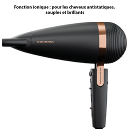 Sèche-cheveux Grundig 2300W avec 3 niveaux de température et 2 flux d’air - Livraison offerte