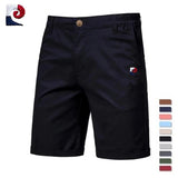 Short Bermuda décontracté taille élastique avec motif bleu-blanc-rouge - Livraison offerte