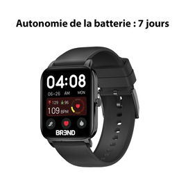 La montre santé Watch compatible avec IOS et Android : Mesure la fréquence cardiaque, les niveaux d'oxygène, la durée du sommeil, la pression artérielle et la consommation de calories - Livraison offerte