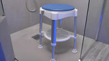Tabouret de douche pivotant avec 4 pieds antidérapants - Livraison offerte