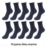 10 paires de chaussettes respirantes en fibres de bambou - Livraison offerte