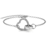 Bracelet Locked Heart en laiton orné de 26 cristaux Swarovski - Livraison Offerte