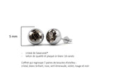 Coffret 7 boucles d'oreilles plaqué or 18 carats en cristaux Swarovski® - Livraison offerte