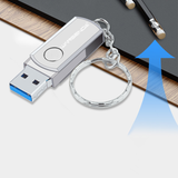Porte clé en acier inoxydable avec clé USB - Livraison offerte