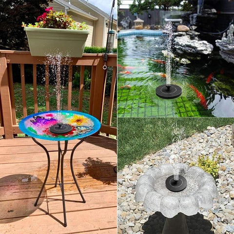 Mini fontaine d'eau solaire pour jardin - Livraison offerte