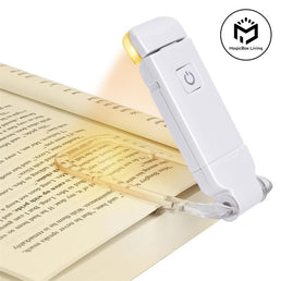 Lampe de lecture LED portable rechargeable USB avec marque-pages - Livraison offerte