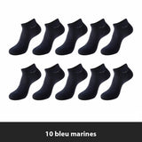 Lot de 5 paires de chaussettes basses pour homme en fibre de bambou - Livraison Offerte