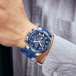 Montre chronographe à quartz pour Homme - Livraison Offerte