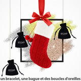 Chaussette secrète de Noël garnie de bijoux ornés de cristaux Swarovski® - Livraison Offerte