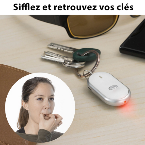 Porte clés localisateur de clés LED qui répond à votre sifflement - Livraison offerte