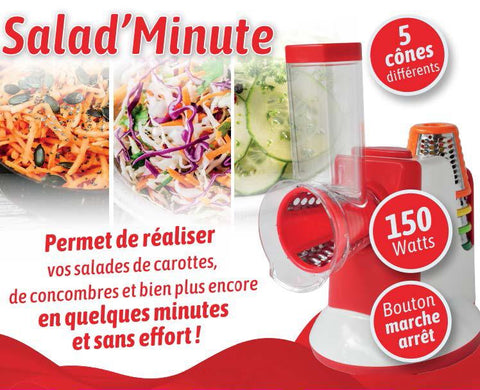 Salad'minute - rappeur et trancheur électrique de legumes et fromages 150 watts - Livraison offerte